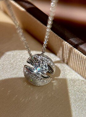 新款悬浮星球项链女款气质轻奢感小众设计简约百搭时尚锁骨链包邮