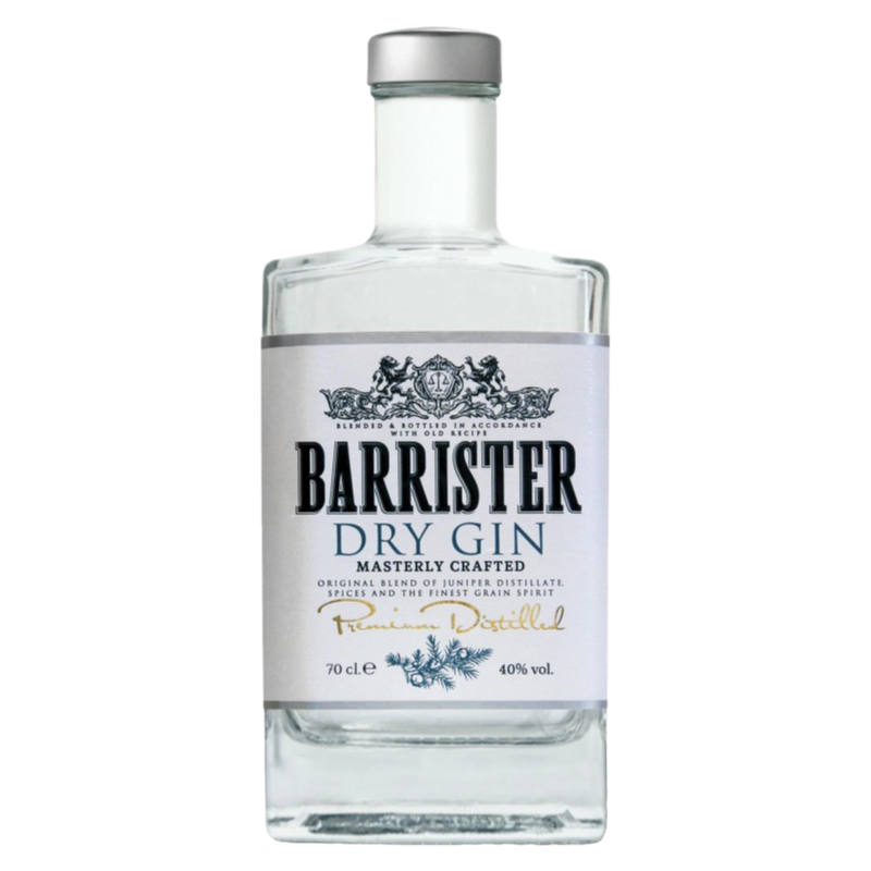 干琴酒金酒原味杜松子酒鸡尾酒洋酒700ml40% barrister dry gin
