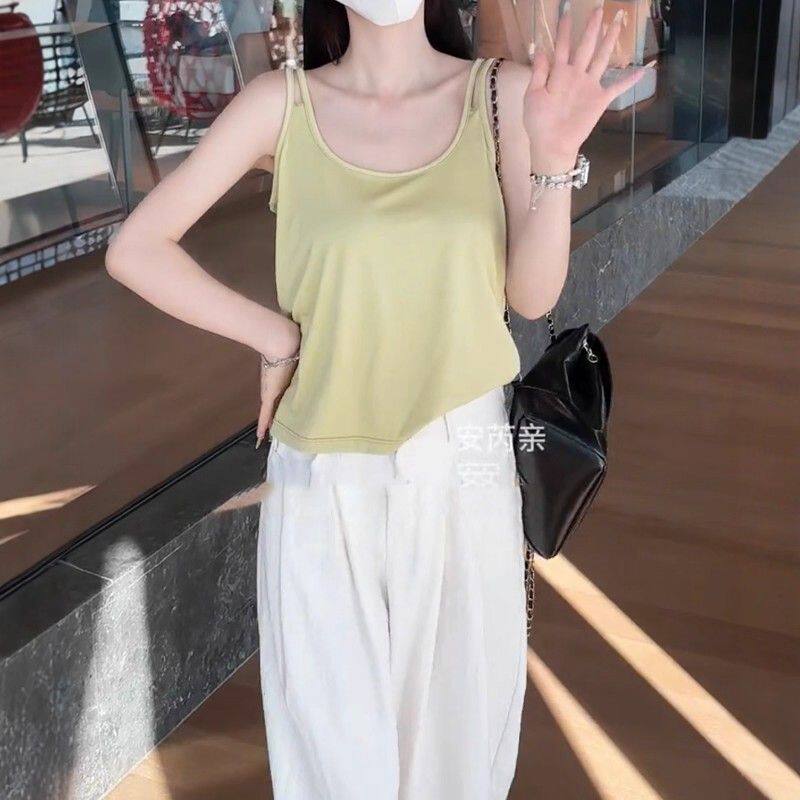 大码女装胖mm背心吊带2026夏季新款遮副乳显瘦宽松无袖小上衣