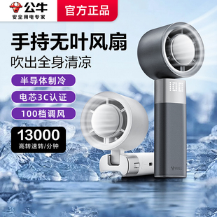 折叠夏日户外手提电半导体usb风扇 公牛手持小风扇冰敷迷你便携式