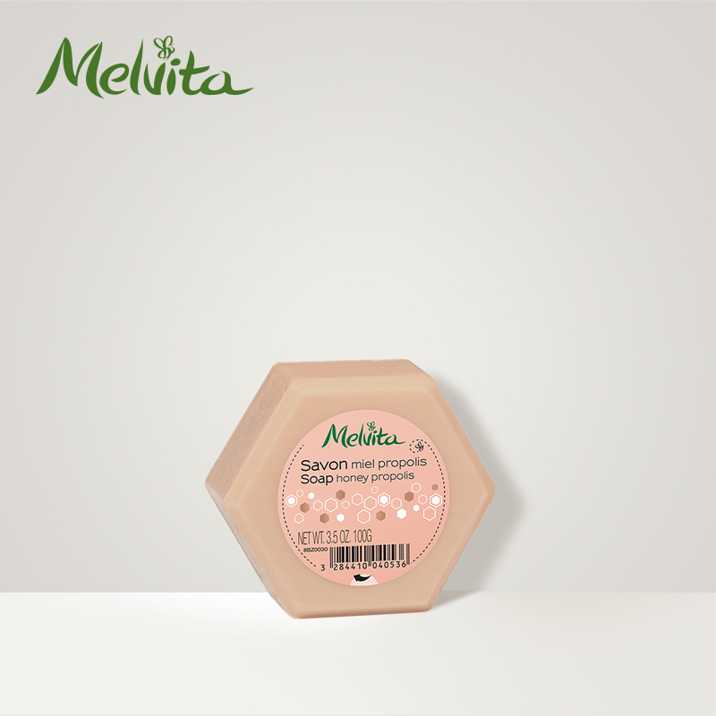 Melvita/蜜葳特蜂胶六角香皂100g 进口天然沐浴皂洗澡皂温和洁净