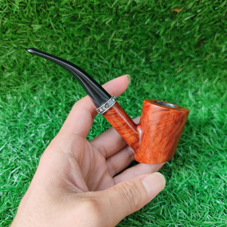进口石楠木根实木手工中号弯式锤子平底桌斗9MM可站立桌面送配件