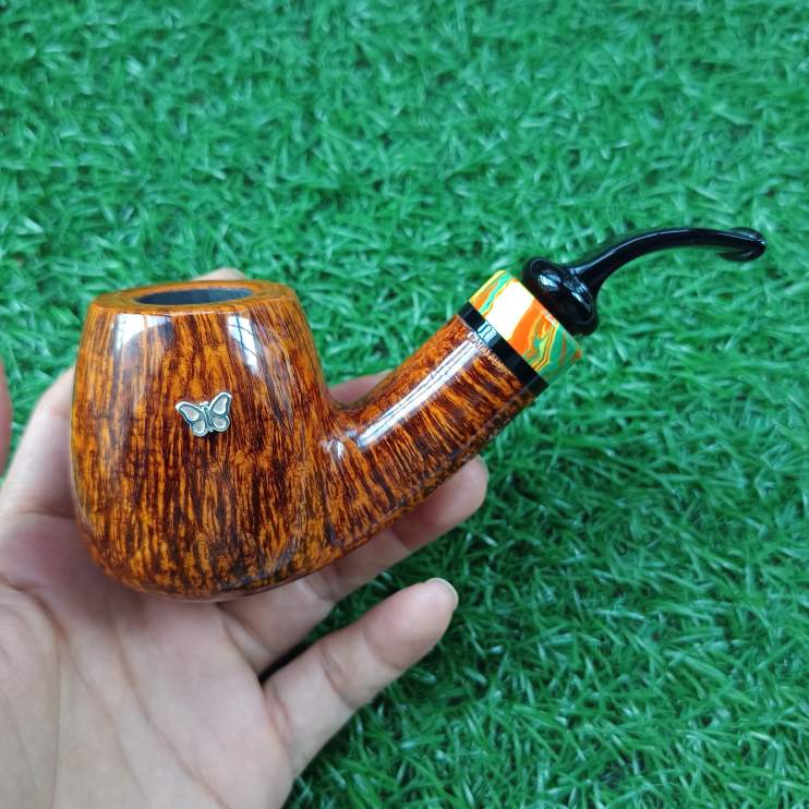 丹麦PederJeppesen彼得吉普森超大石楠木手工GR6烟斗光面9MM烟道