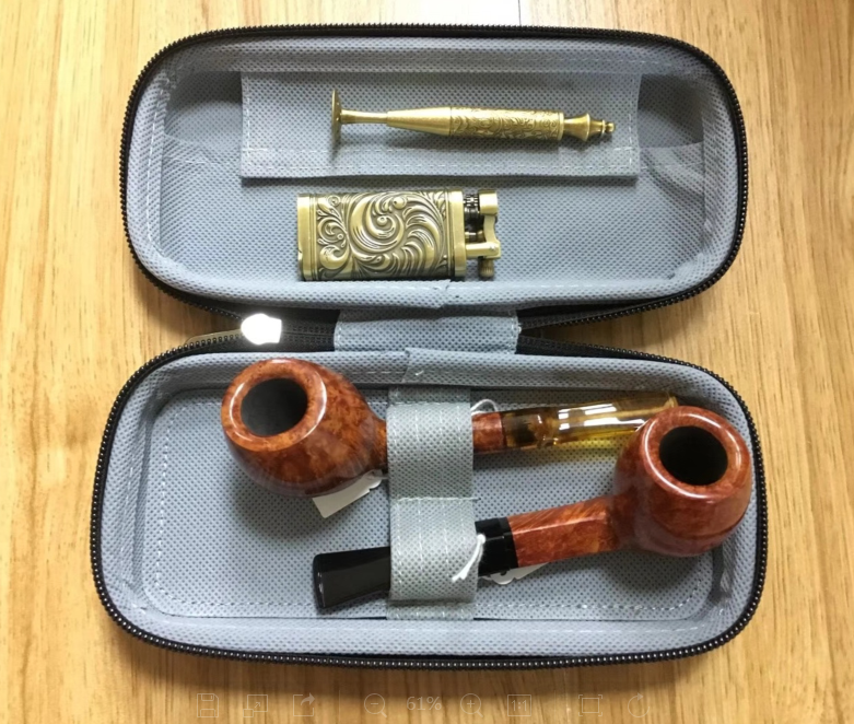 新品Lafuli烟斗专用斗包 泡沫棉抗震两位烟斗包 出门必带烟斗配件
