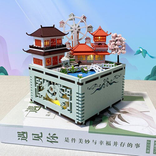 中国风再遇时光手工模型八音盒