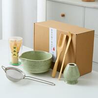 Matcha bowl, ceramic, Japanese-style matcha beating set, tea whisk, bamboo matcha brush, Hyabonri, Song Dynasty tea ceremony gift box thumbnail 5