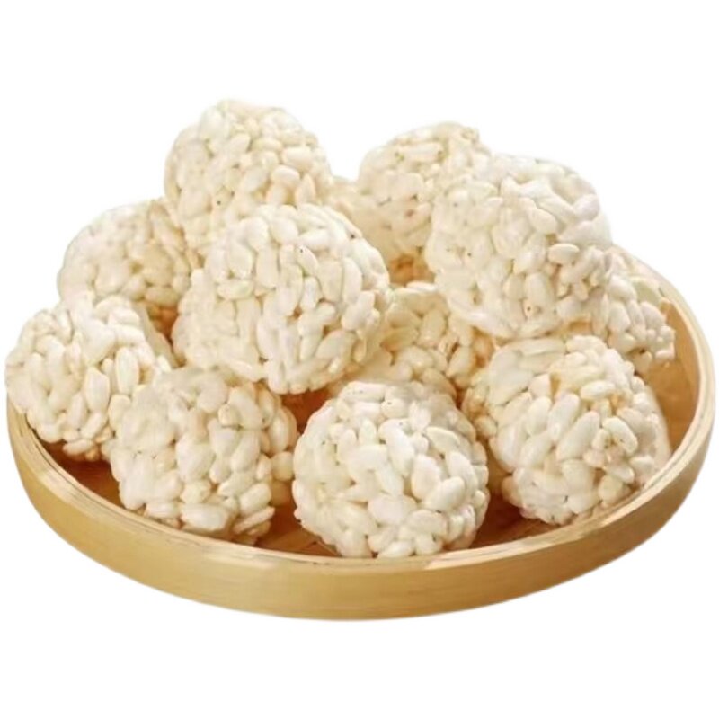 老式米花球怀旧传统休闲零食8090后大米爆米花球膨化食品独立包装