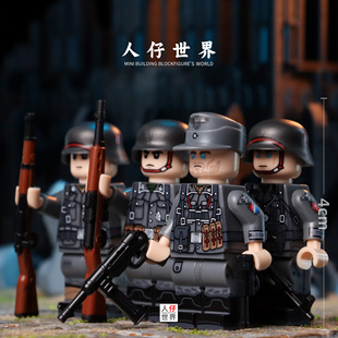 第三方步兵士兵战士狙击手塑料积木小人仔战争军事玩具