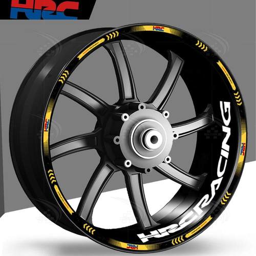 适用本田HRC cbr300/400/500/650摩托车反光轮毂贴纸装饰贴花改装