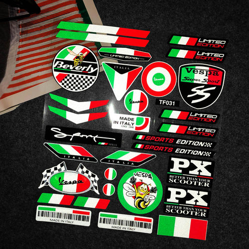 适用韦士柏反光贴画花防水贴纸