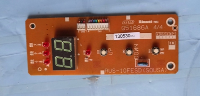 适用林内燃气热水器显示板RUS-10FESD（SOUSA）按键板Q51686A