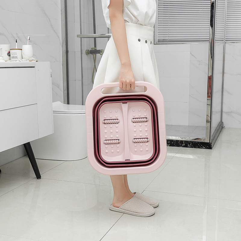 多功能折叠泡脚桶家用大号足浴桶加厚塑料洗脚桶足浴盆