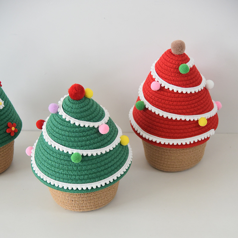 桌面棉线编织收纳筐56