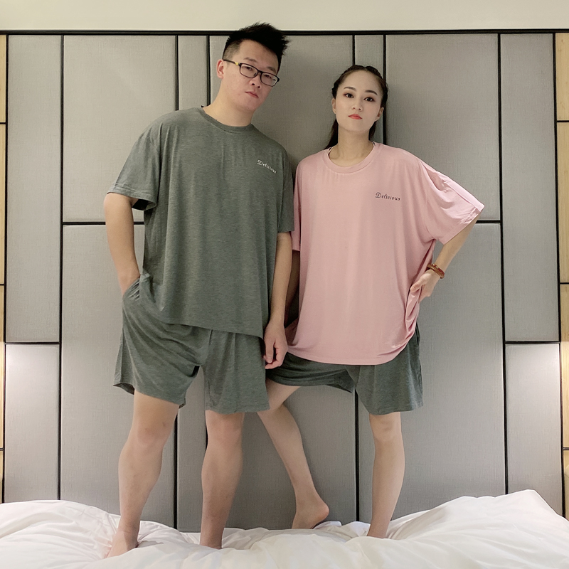 情侣莫代尔加大码家居服可外穿