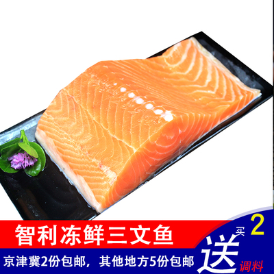 新鲜冷冻进口智利三文鱼中段500g