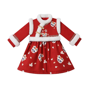 女宝宝喜庆衣服拜年服女童