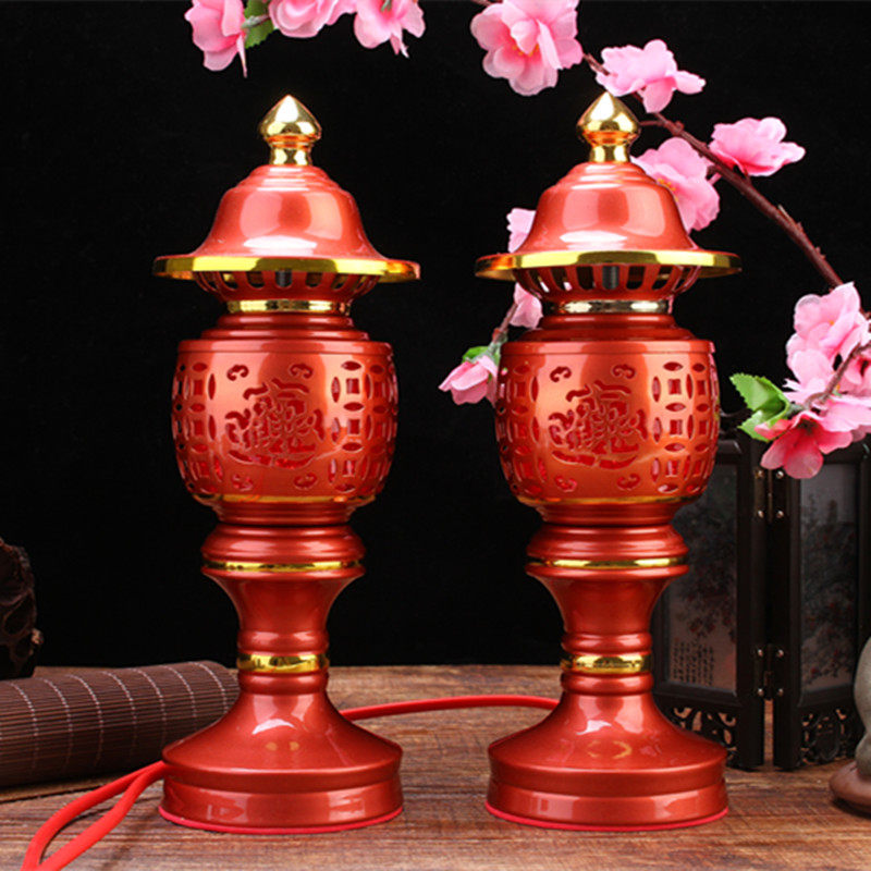 10寸led财神灯电烛灯供佛灯长明灯串联电蜡烛文武财神供灯关公灯