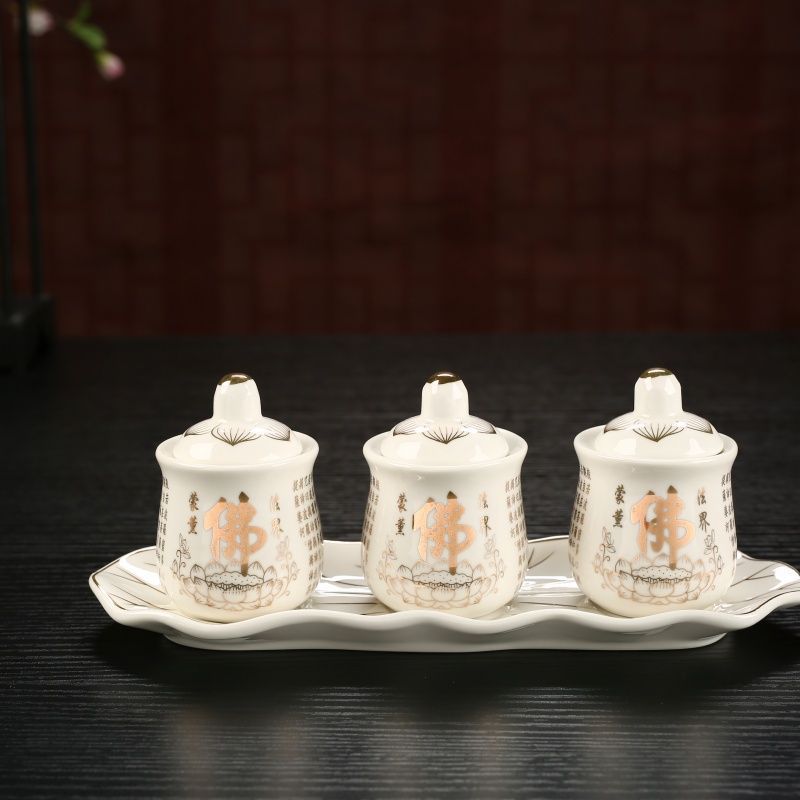 佛法僧观音水供佛杯净水供大悲菩萨敬神莲花家用道家摆件仙家招财