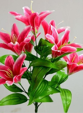 清仓处理仿真花供佛假花摆件包邮佛具用品佛前供花 仿真花百合花