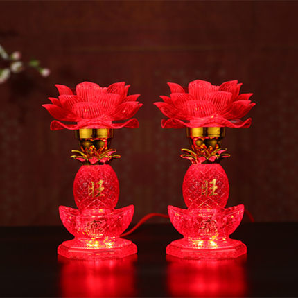仙家灯LED红光源仙家灯财神供灯仙堂供灯长明灯莲花灯