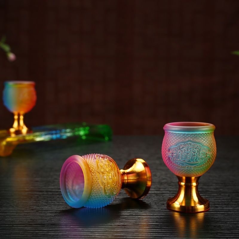 高脚仙家酒杯财神关公道祖供奉酒具茶杯拜神供酒杯茶杯佛具摆件