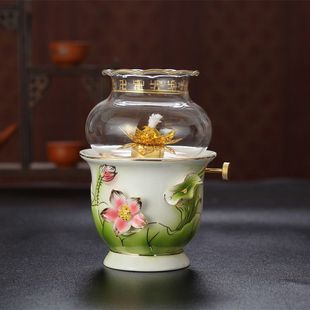 大小号液体酥油灯座供佛灯底座家用长明灯供奉防风玻璃供佛灯