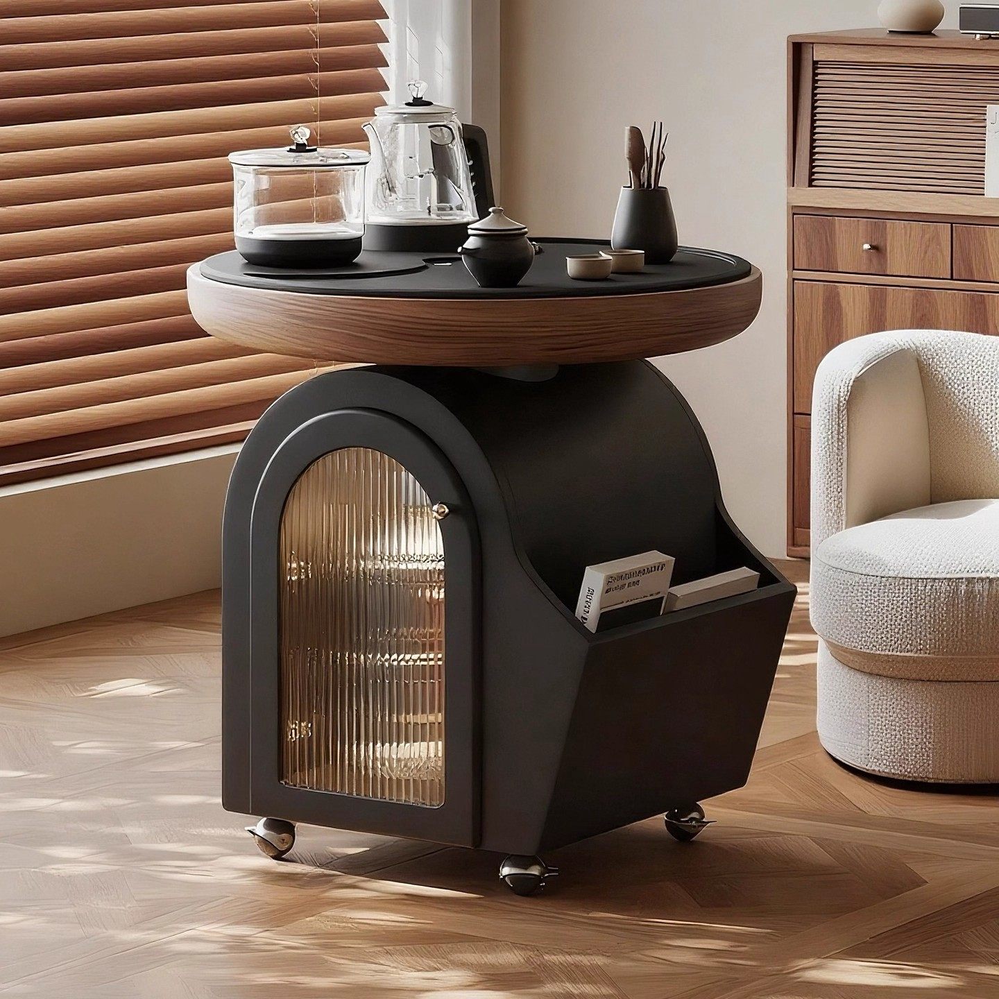 岛屿移动茶台茶具一整套阳台小茶桌2025新款高端烧水壶一体,住宅家具,移动边几/推车,淘宝优惠券,粉丝福利购,淘宝优惠卷