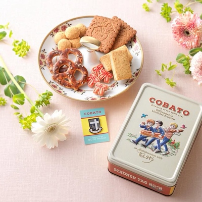 复古可爱~日本直送 限定 COBATO x 荻尾望都 绘本铁盒饼干铁罐