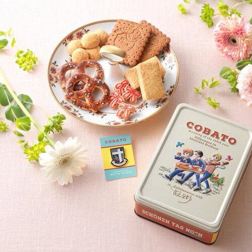 复古可爱~日本直送 限定 COBATO x 荻尾望都 绘本铁盒饼干铁罐