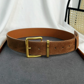 潮流磨砂绒面腰带女简约时尚 仿麂皮绒二层牛皮反绒皮带配大衣半裙