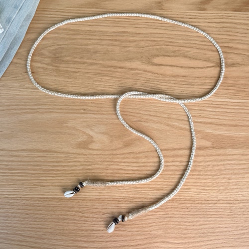 26新款流行棉麻绳编织细腰链腰绳法式松弛感穿搭腰带配饰搭棉麻裤