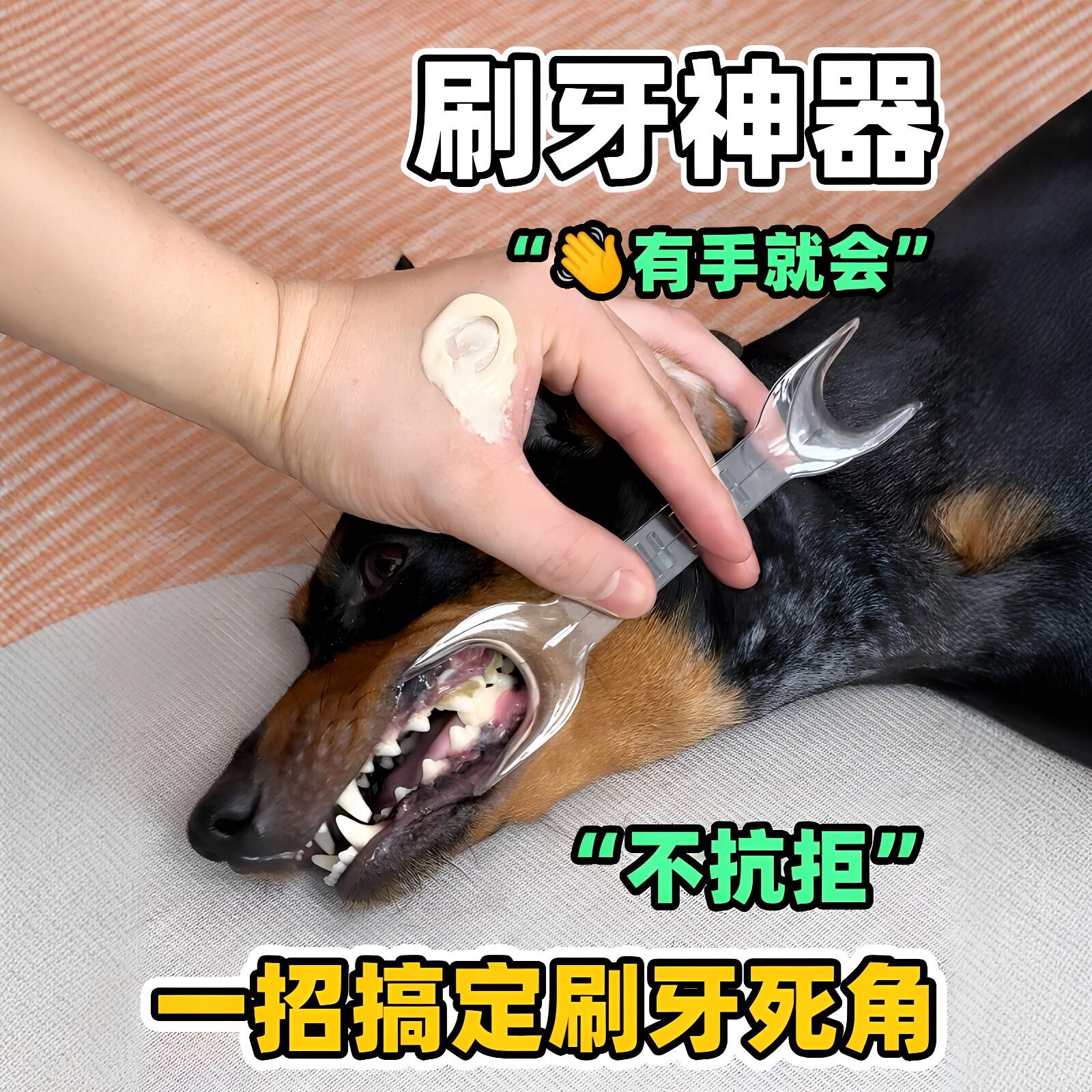狗狗刷牙开口器辅助神器口腔清洁无死角减少牙结石去口臭牙齿清洁