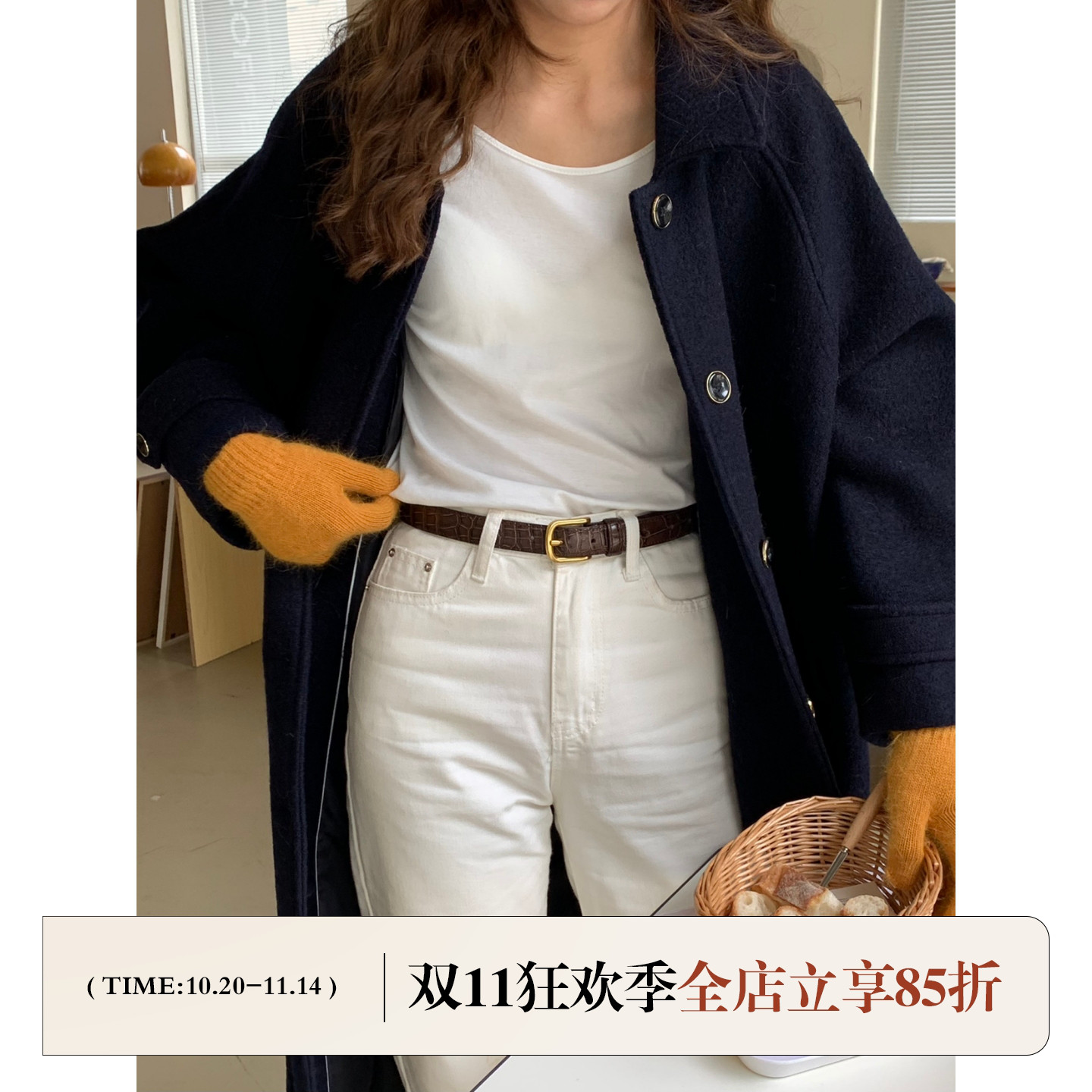 芝士商店~头层牛皮细皮带女款设计感小众复古棕色免打孔腰带配饰