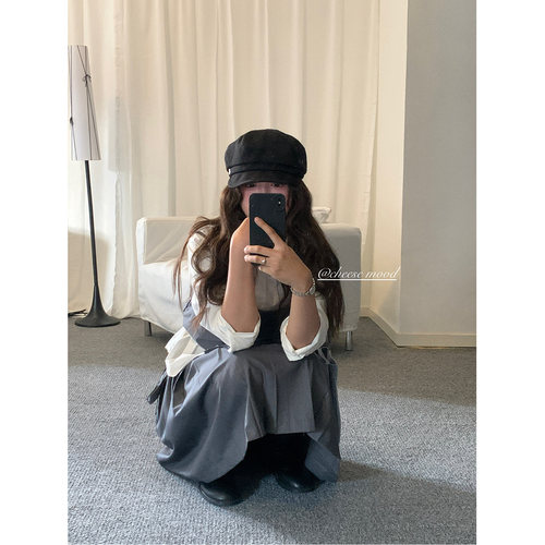 定制款~设计感旋转六片报童帽女