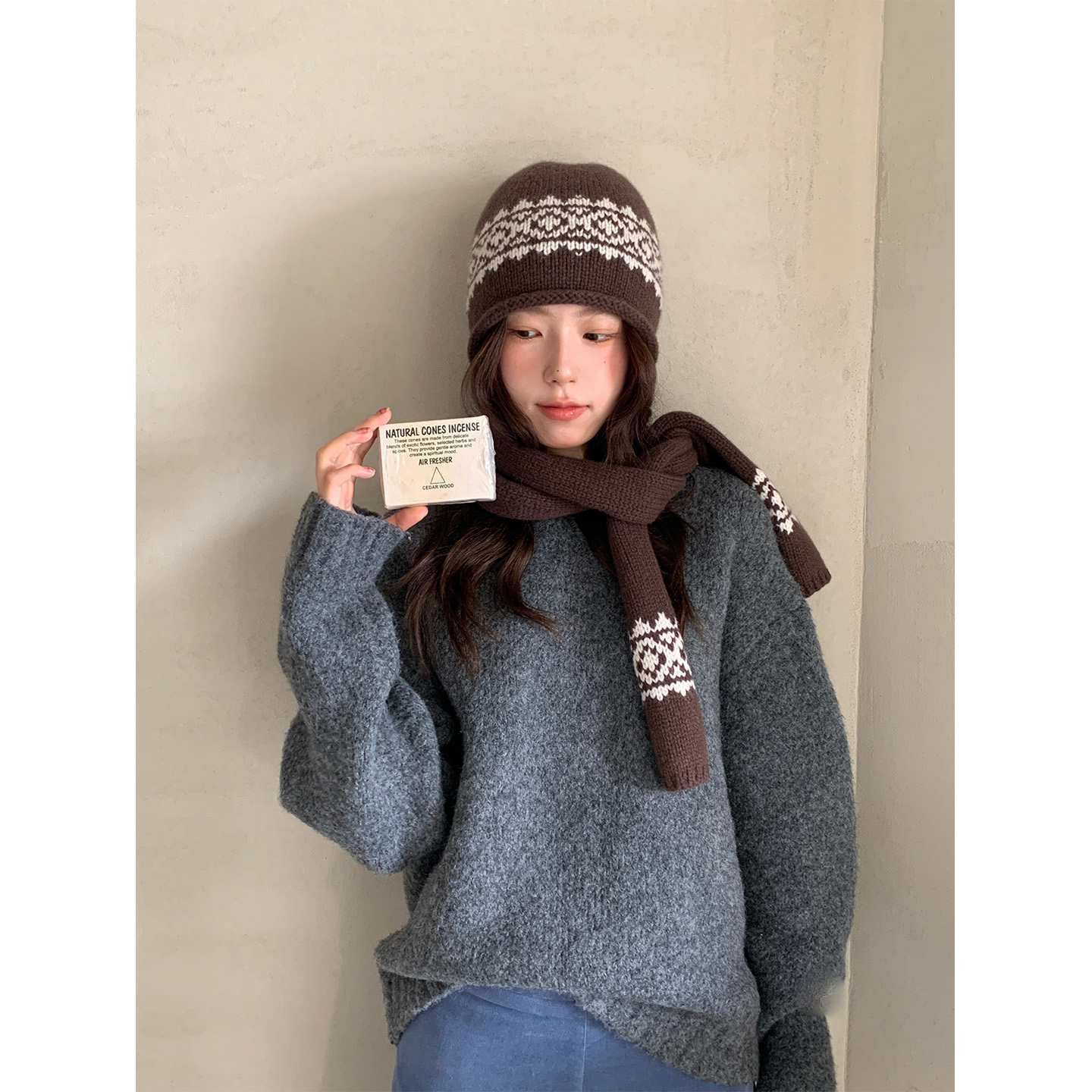 定制款~100美利奴羊毛卷边毛线帽