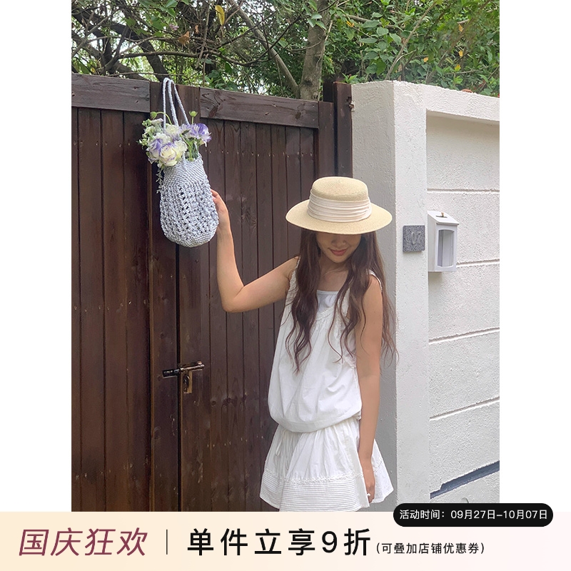 定制款~手工折边褶皱平檐礼帽