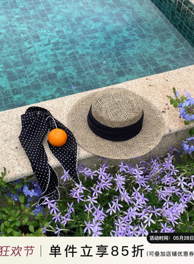 芝士商店~海边度假遮阳草帽女2025新款夏镂空沙滩草编帽防晒帽子