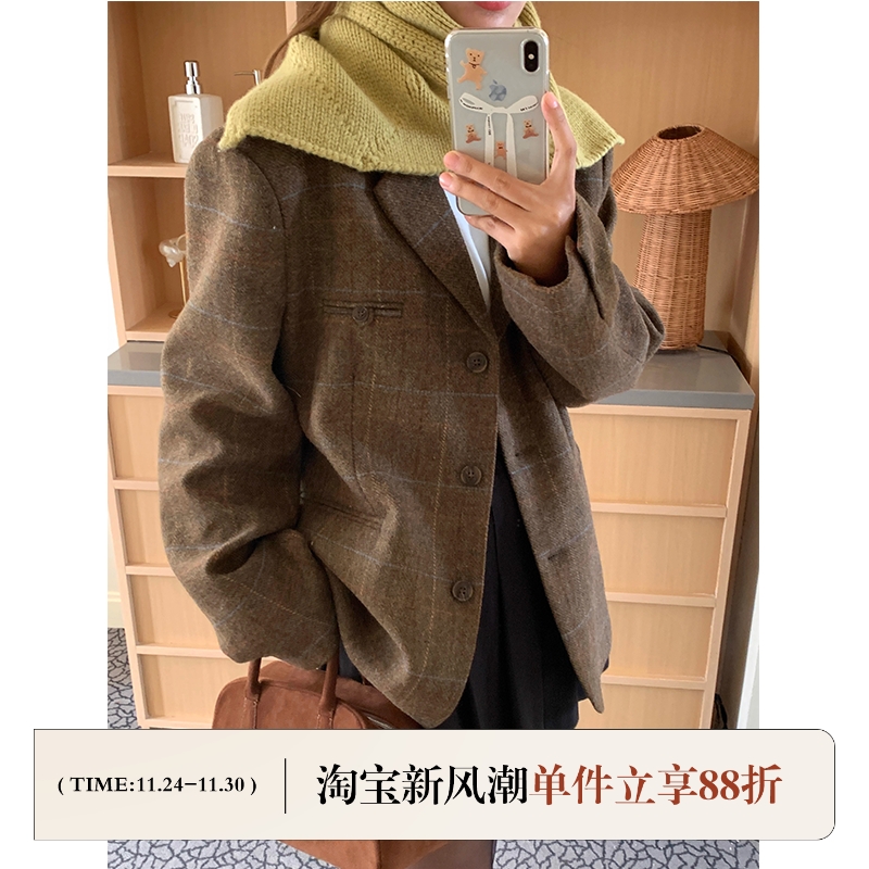 芝士商店~韩系氛围感针织围巾女秋冬高级感美利奴羊毛披肩围脖ins