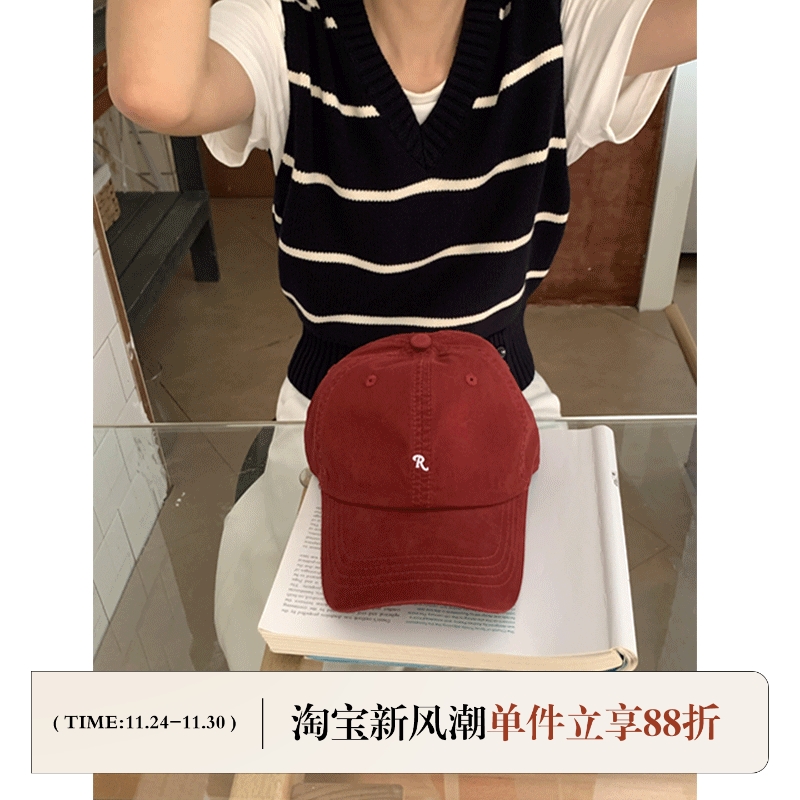 芝士商店~韩系氛围感字母R棒球帽