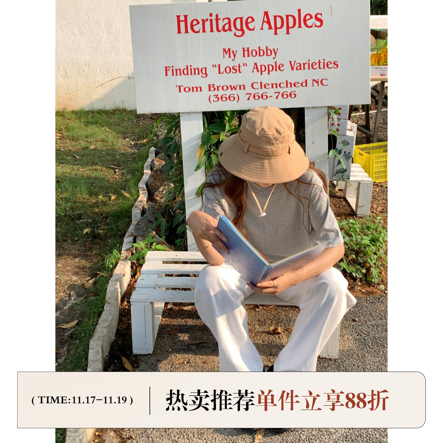 芝士商店户外露营登山帽渔夫帽