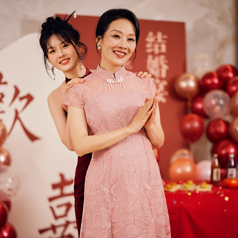 lucre新中式国风连衣裙妈妈礼服
