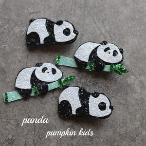 pumpkinkids手工制作可爱憨憨熊猫发夹儿童发饰