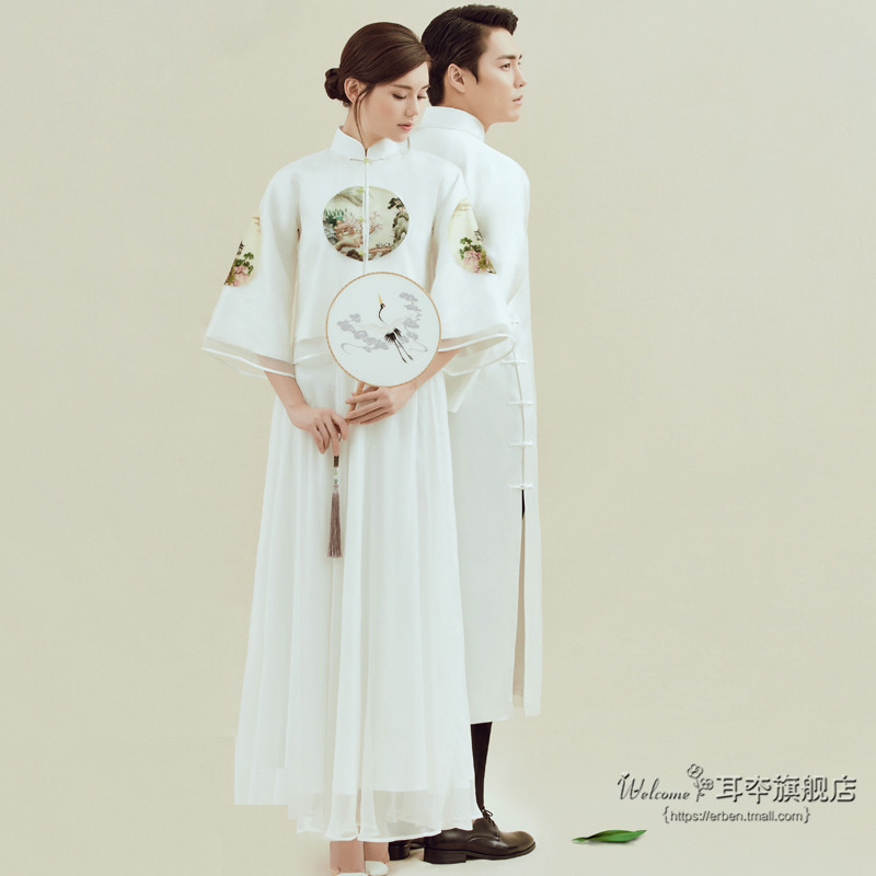 新款影楼主题服装秀禾服婚纱摄影汉服古装中国风情侣写真礼服