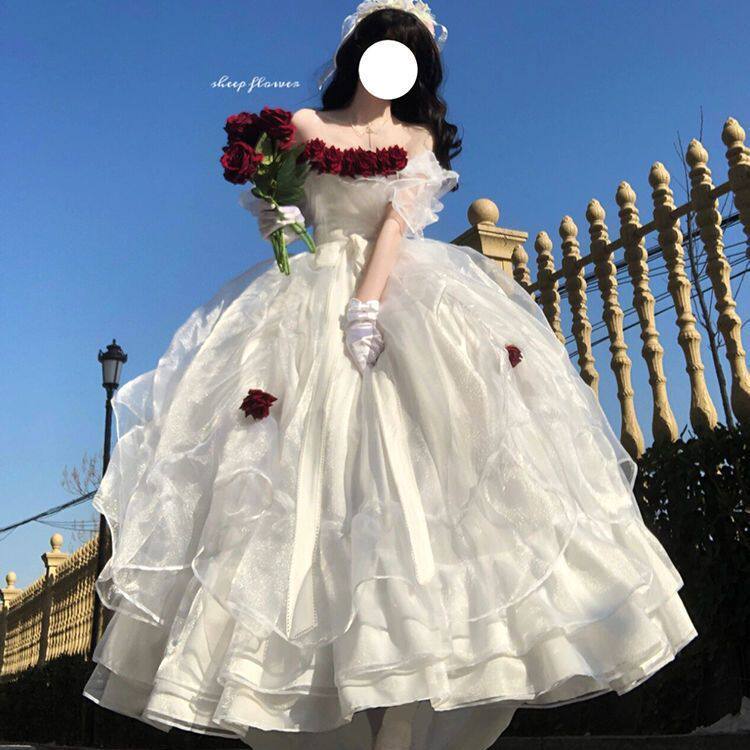 影楼主题复古婚纱写真礼服小众高端轻奢婚纱主纱成人礼摄影公主裙
