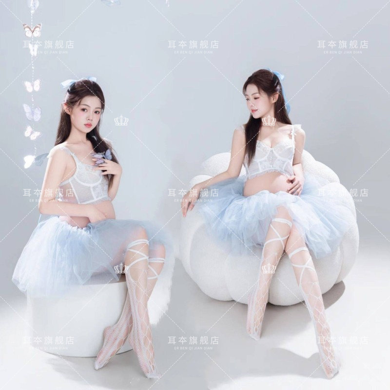 韩系纯欲风孕期妈咪大肚照写真服