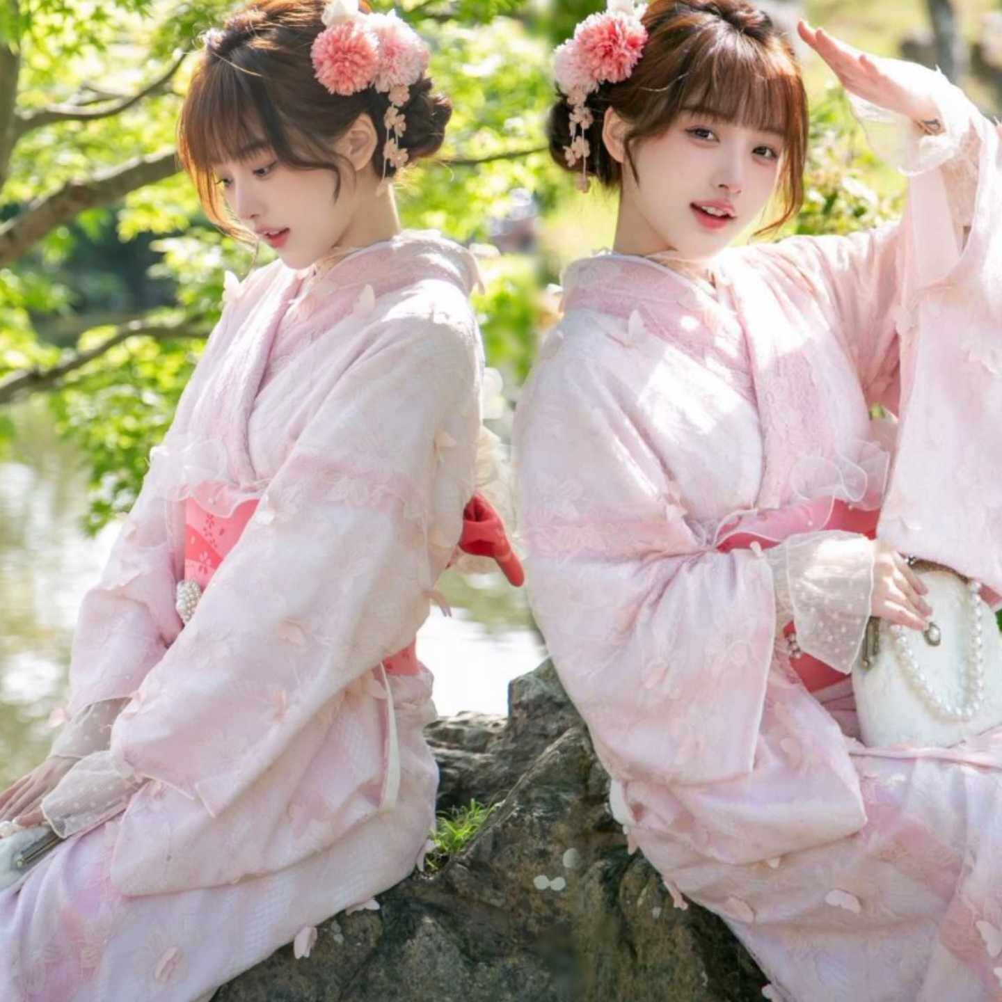 春日甜美蕾丝改良正装和服
