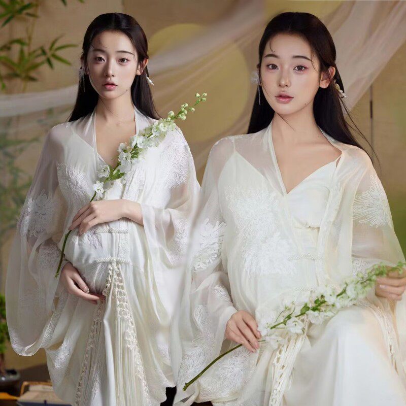 孕妇拍照主题复古新中式服装