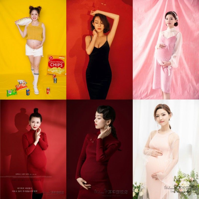 新款孕妇写真拍照服装影楼孕妈大肚孕照摄影服饰孕妇艺术照片写真
