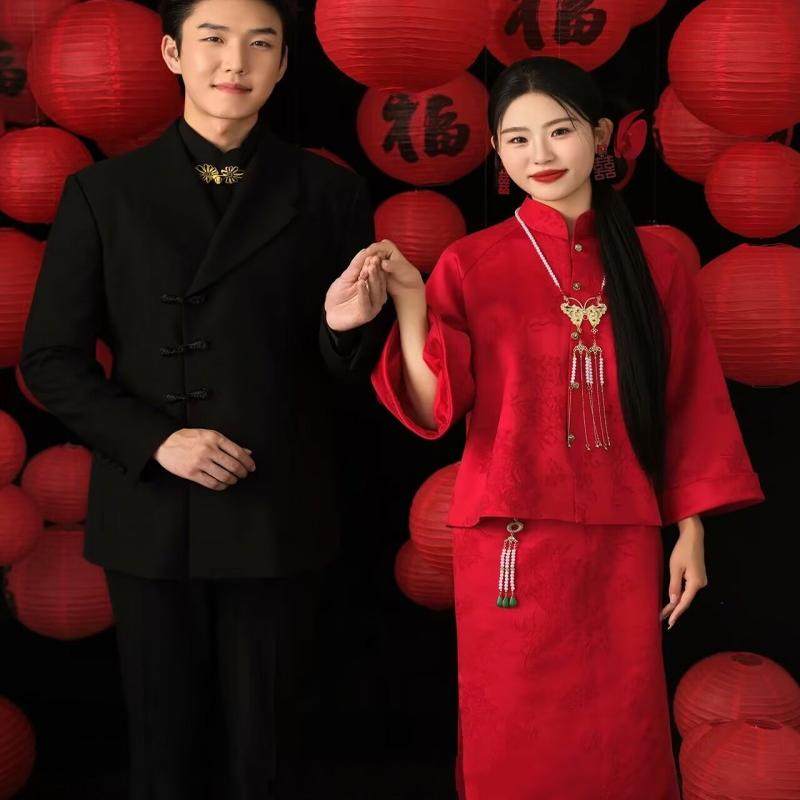 订婚礼服耳夲改良旗袍新中式