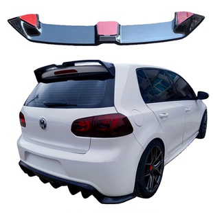 GTI改装 适用于2010 MK6 免打孔碳纤纹 2013大众高尔夫6尾翼GOLF